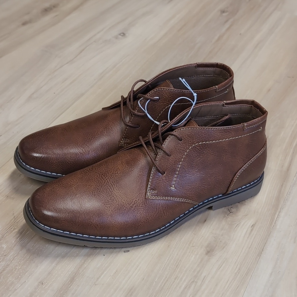 STEVE MADDEN Men's Short Chukka P-Symin Boots In Cognac